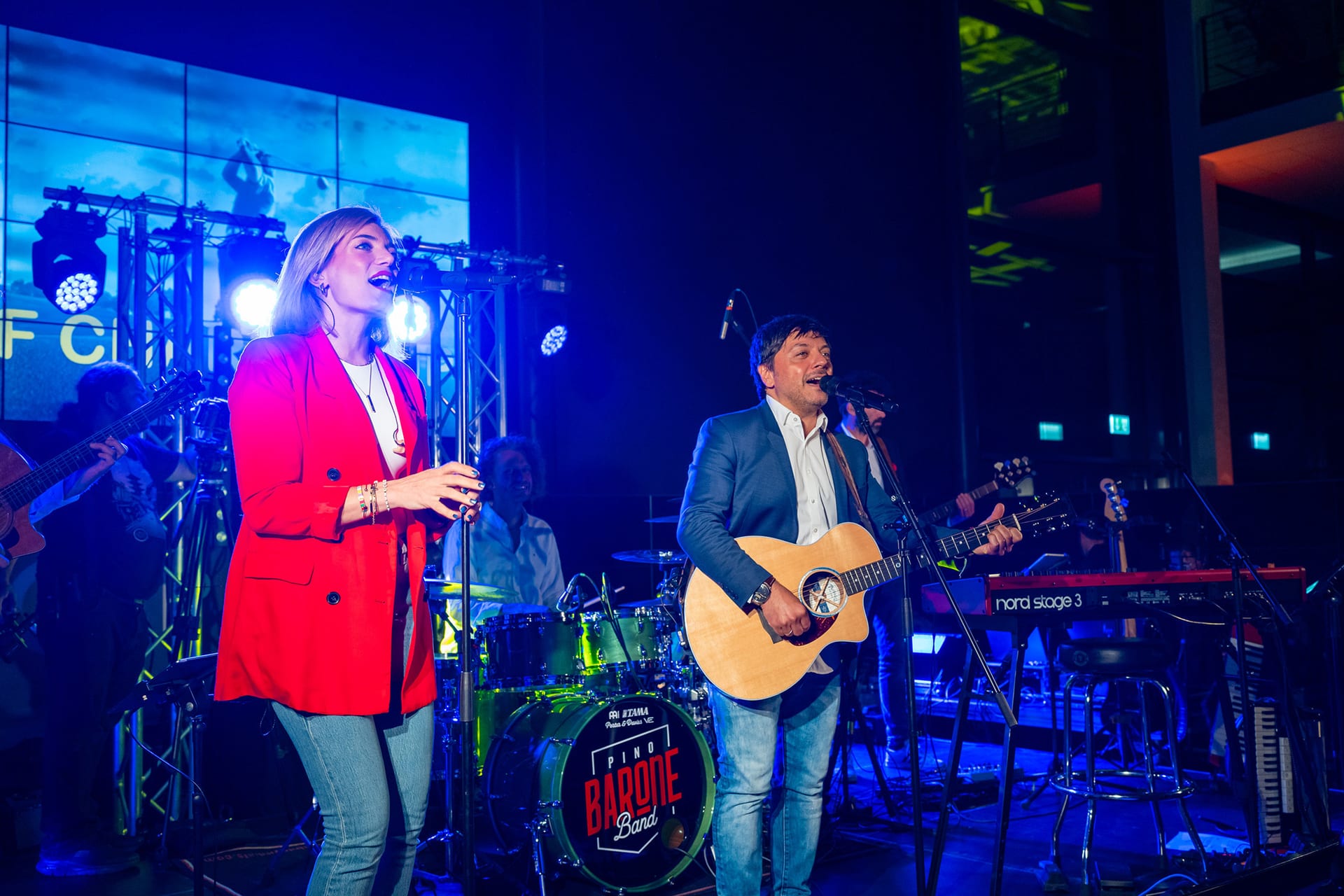 Pino Barone live auf der Bühne bei der Nacht des Sports